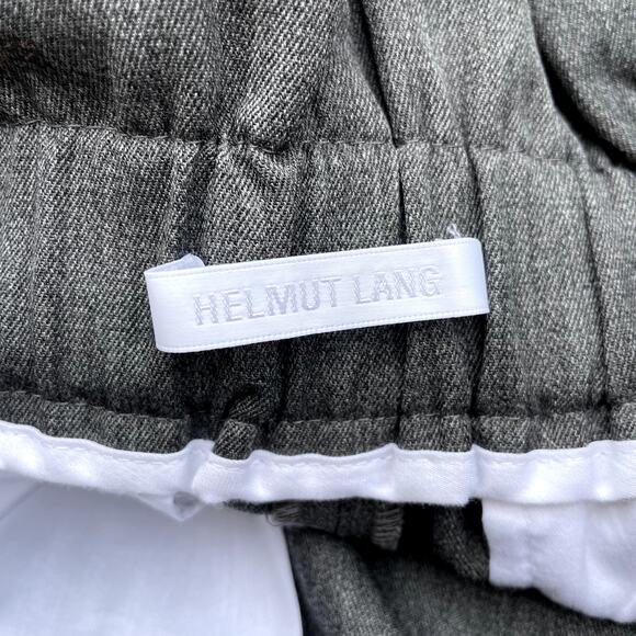 NEW Helmut Lang Hi Waist Paperbag Gabardine Pants 10 Grey - Picture 7 of 10